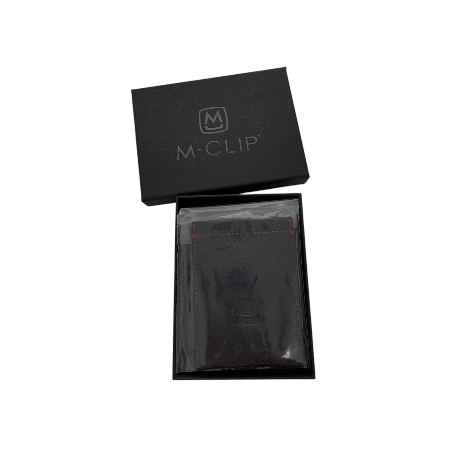 M-CLIP Leather RFID Case Black Vertical in Black M-Clip