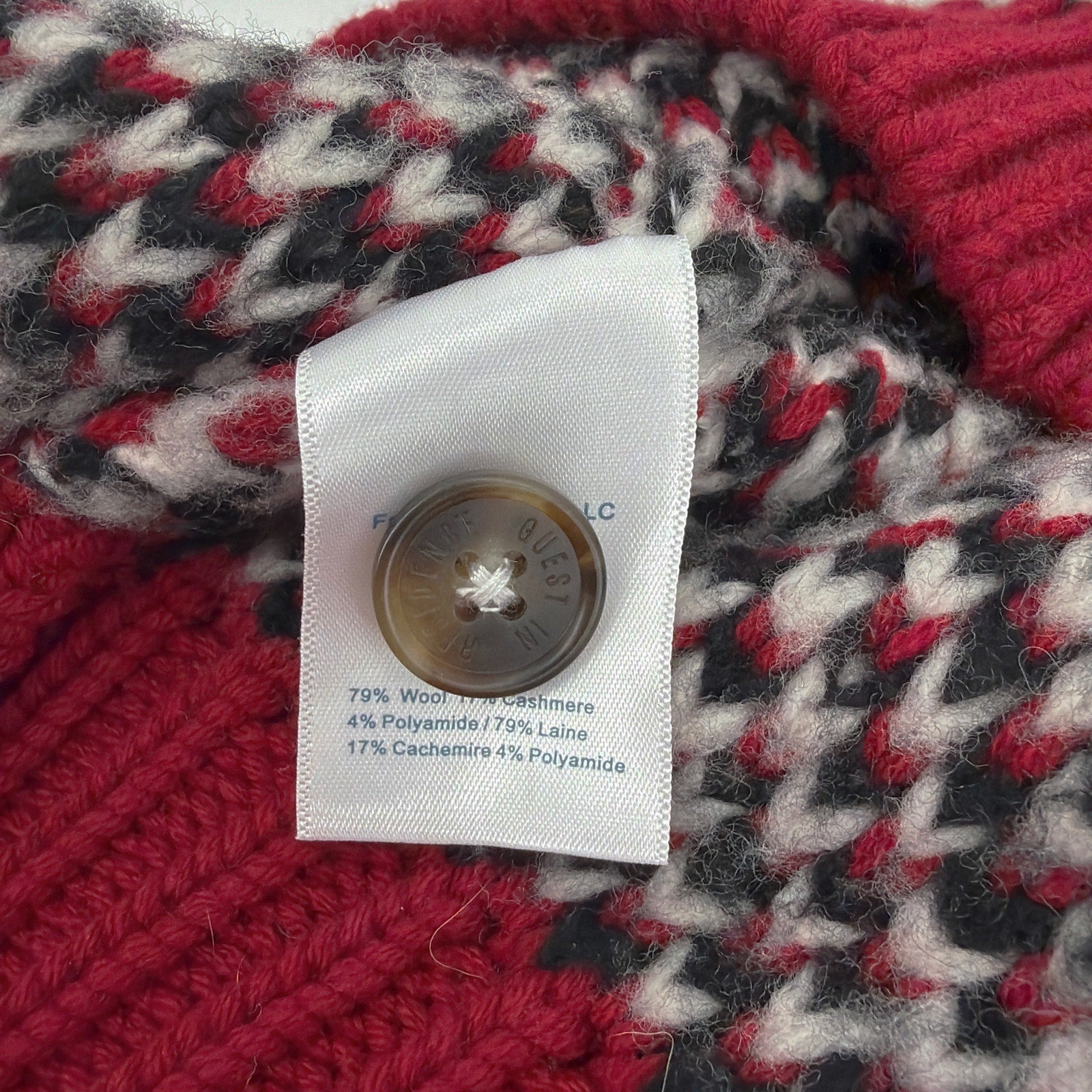 GUEST in RESIDENCE Buffalo Plaid Cardigan in Ruby Combo S Guest in Residence