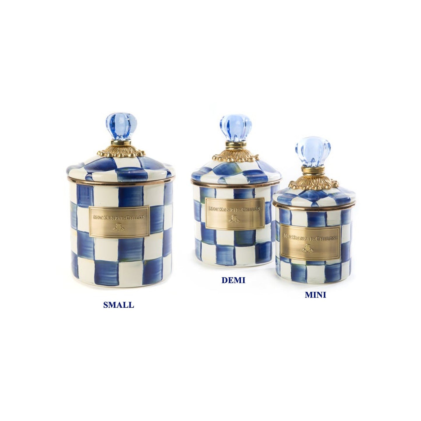 MACKENZIE-CHILDS Royal Check Canister Mini