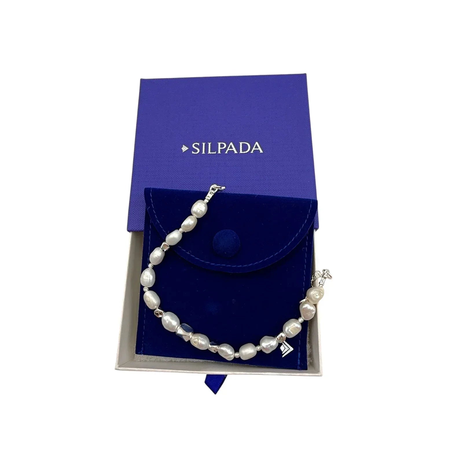 SILPADA Power Player Silver Freshwater Pearl Bracelet - flyKAMP