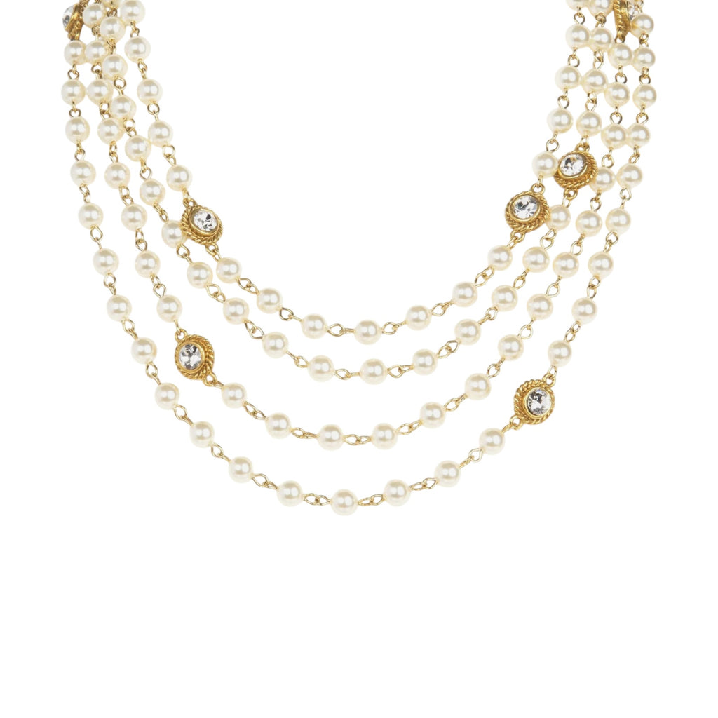 VIRGINS SAINTS & ANGELS VSA Magdalena Necklace 6mm Pearl Cream & Gold Virgins Saints & Angels