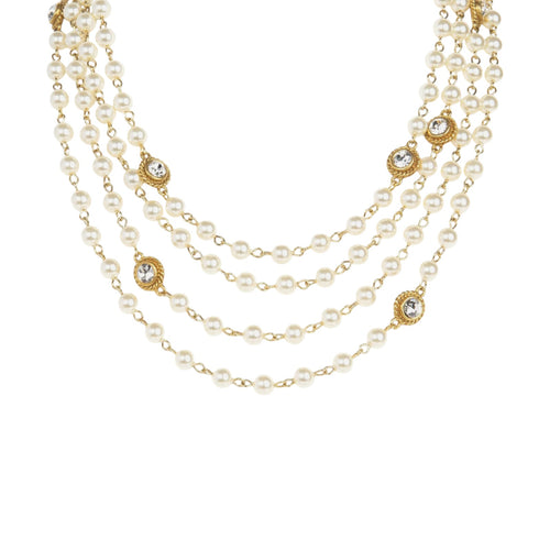 VIRGINS SAINTS & ANGELS VSA Magdalena Necklace 6mm Pearl Cream & Gold Virgins Saints & Angels