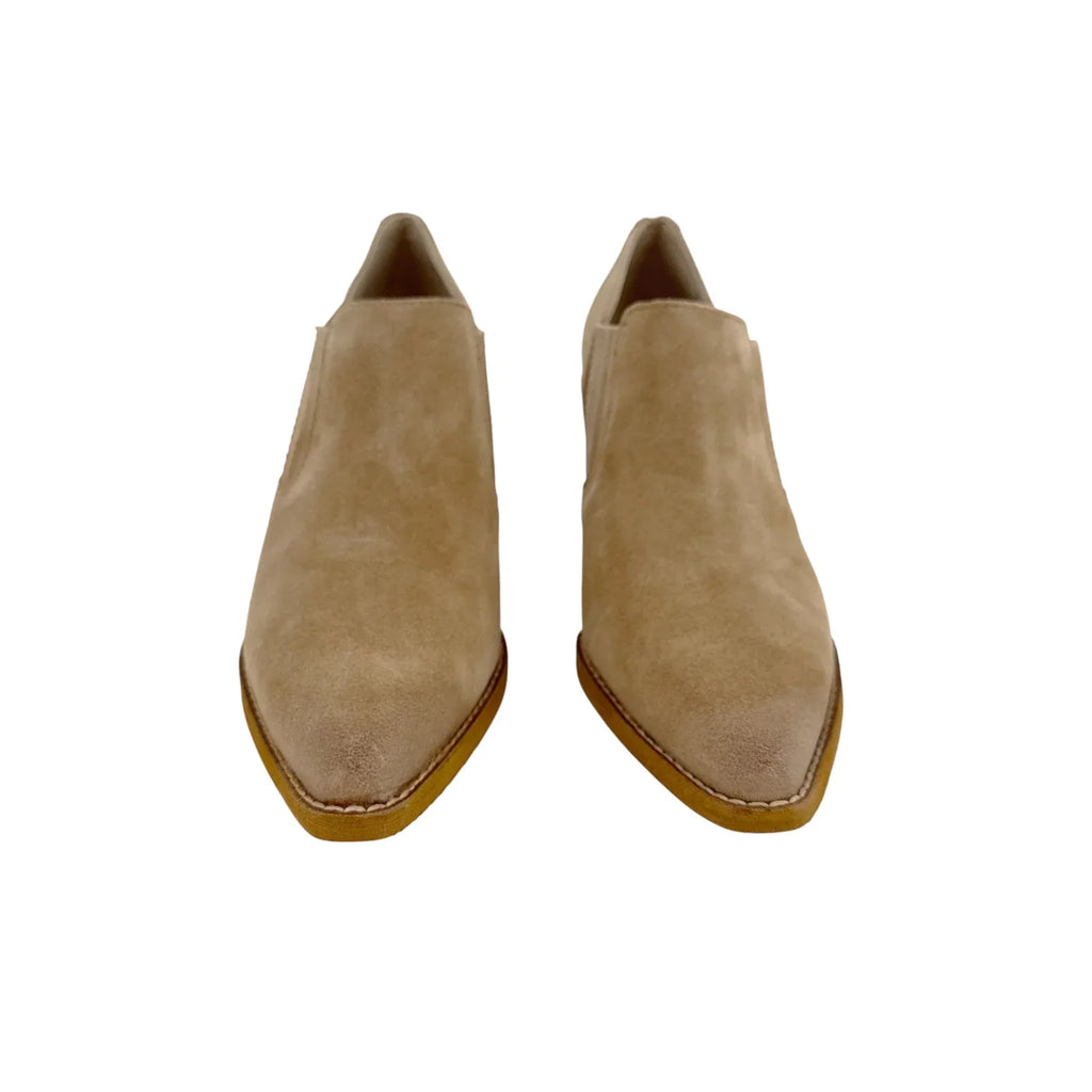 SAM EDELMAN Walton Suede Bootie in Oatmeal 6.5 - flyKAMP