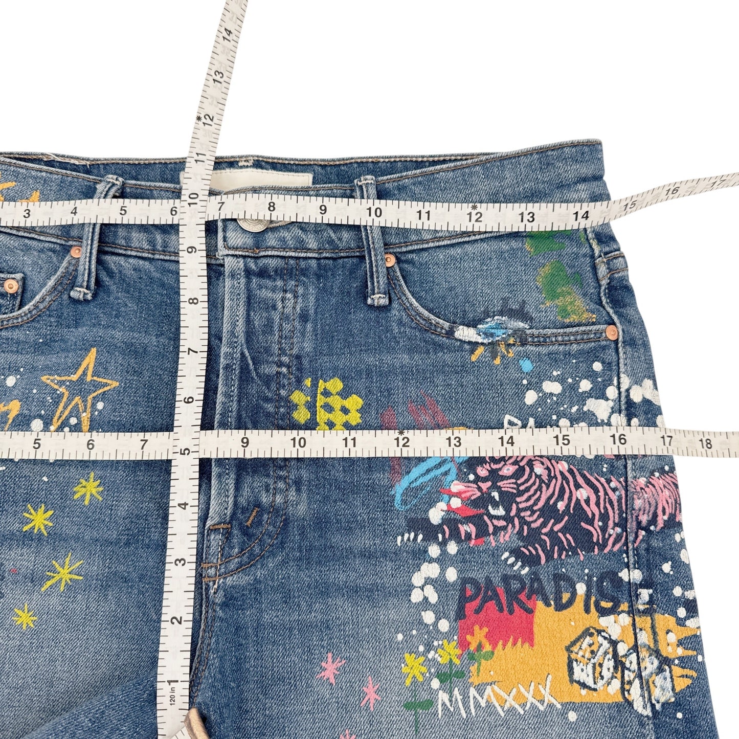 MOTHER The Vagabond Cuffed Shorts in Spooky Voodoo 25