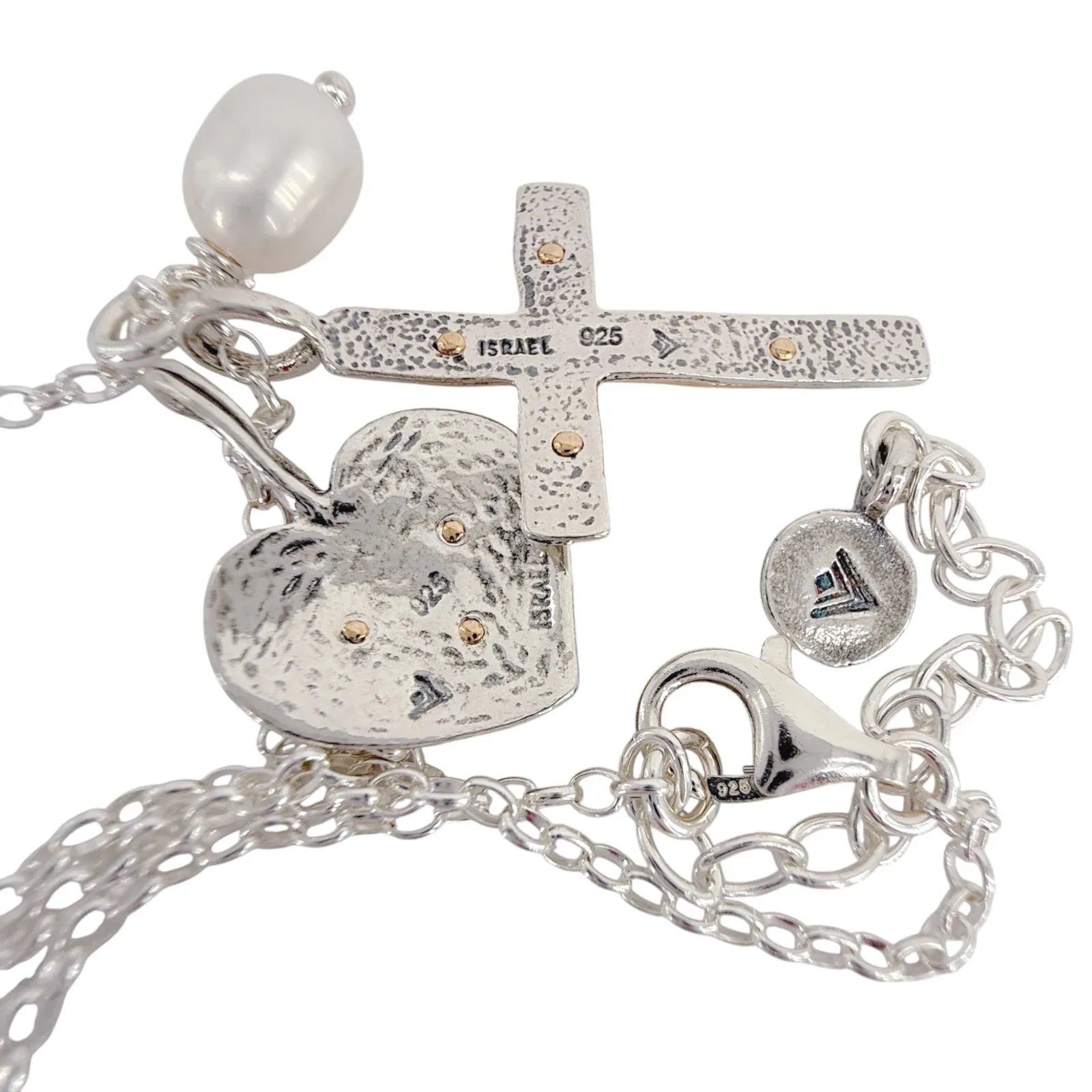 SILPADA Powerful Duo Necklace Gold Plate & Silver Pearl Necklace - flyKAMP