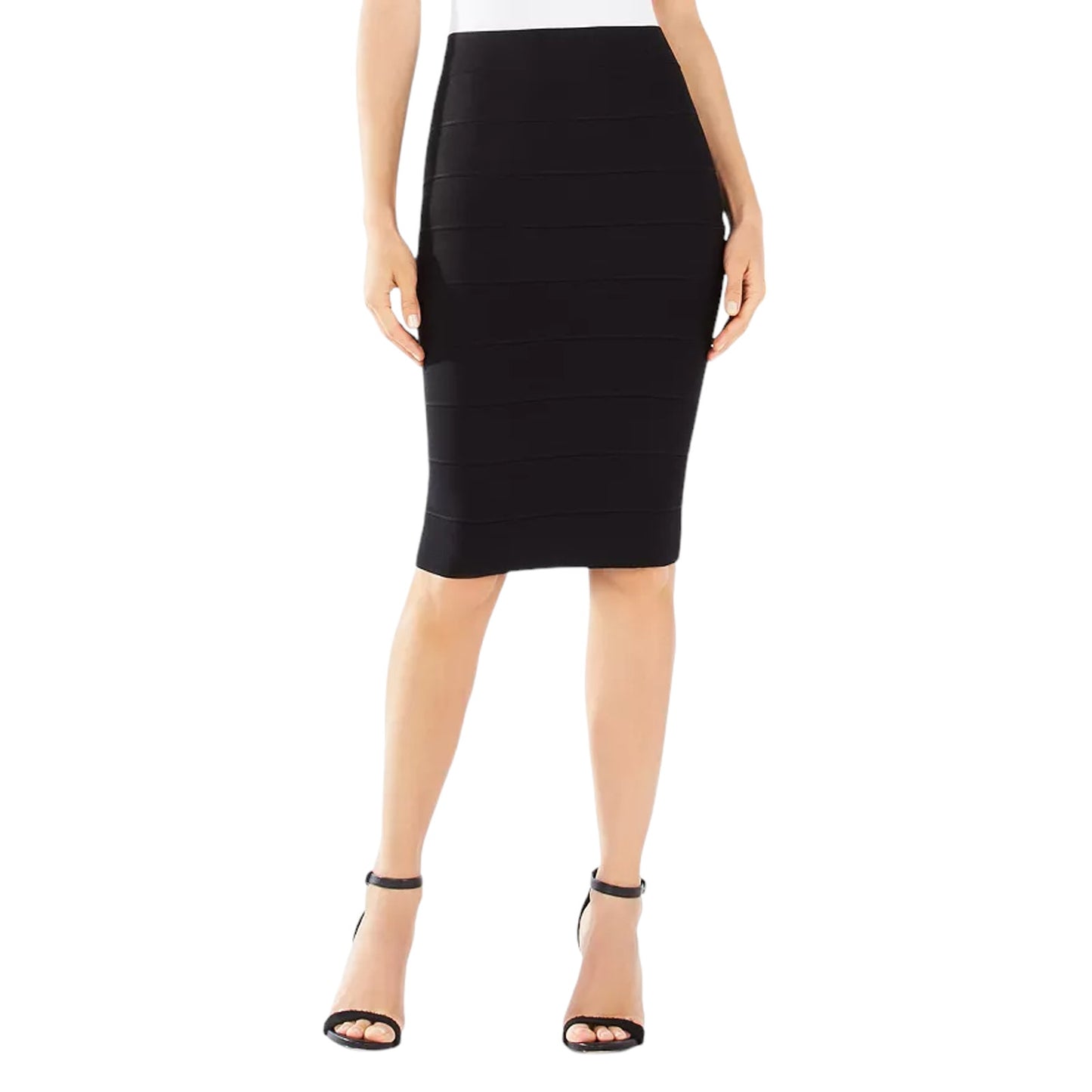 BCBGMAXAZRIA Leger Knit Pencil Skirt Black XS