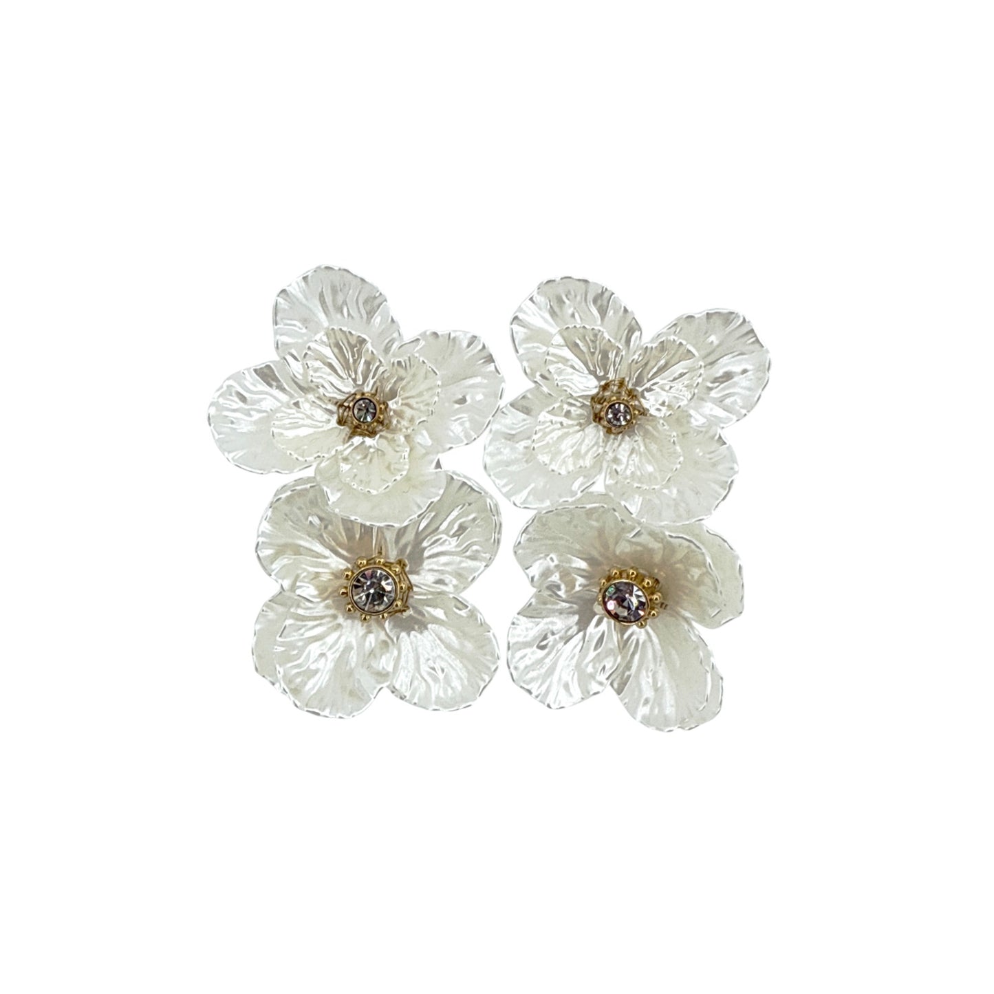 ALEX+ANI New York Botanical Garden Poppy Statement Earrings