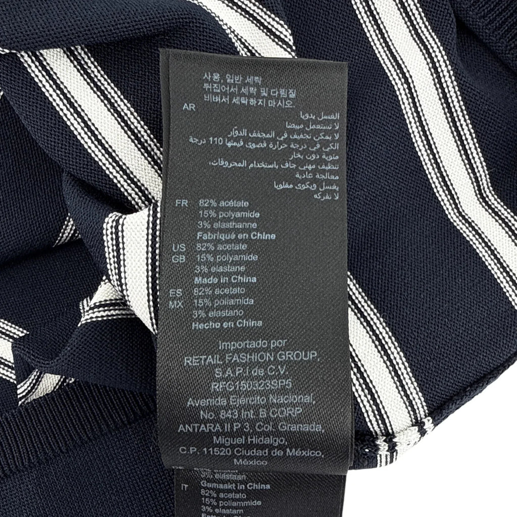 SANDRO Pablo Striped Polo in Fond Marine XXL - flyKAMP