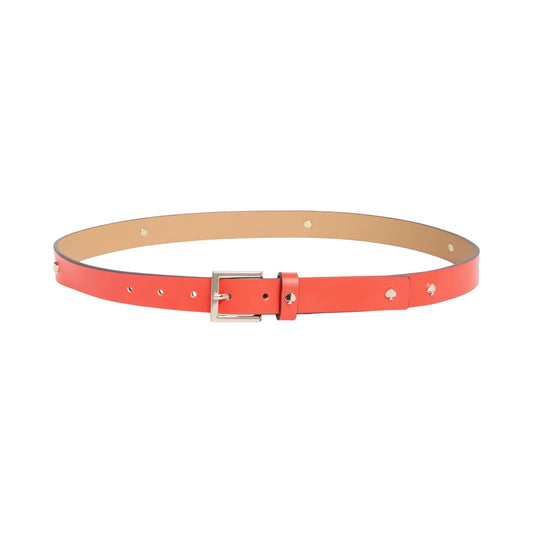 KATE SPADE New York Spade Stud Leather Belt in Maraschino M