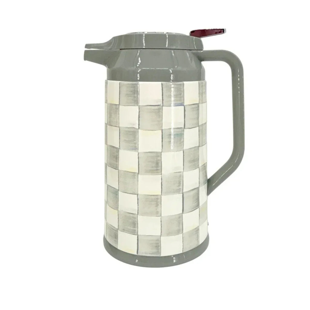 MACKENZIE-CHILDS Sterling Check Coffee Carafe in Sterling Check - flyKAMP