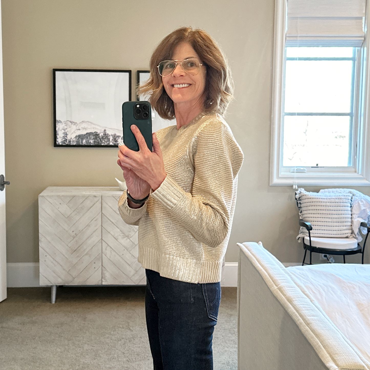 THE GREAT. The Shrunken Pullover. in Shimmer 2|M