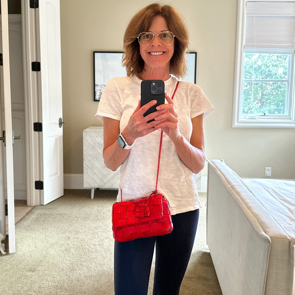 TORY BURCH Kira Heart Woven Mini Bag - flyKAMP