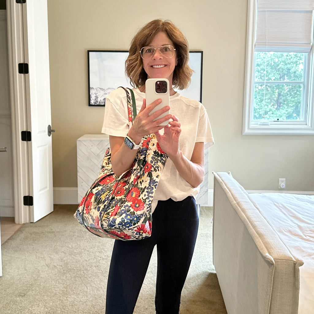 BALENCIAGA Everyday Floral Leather Tote Bag - flyKAMP