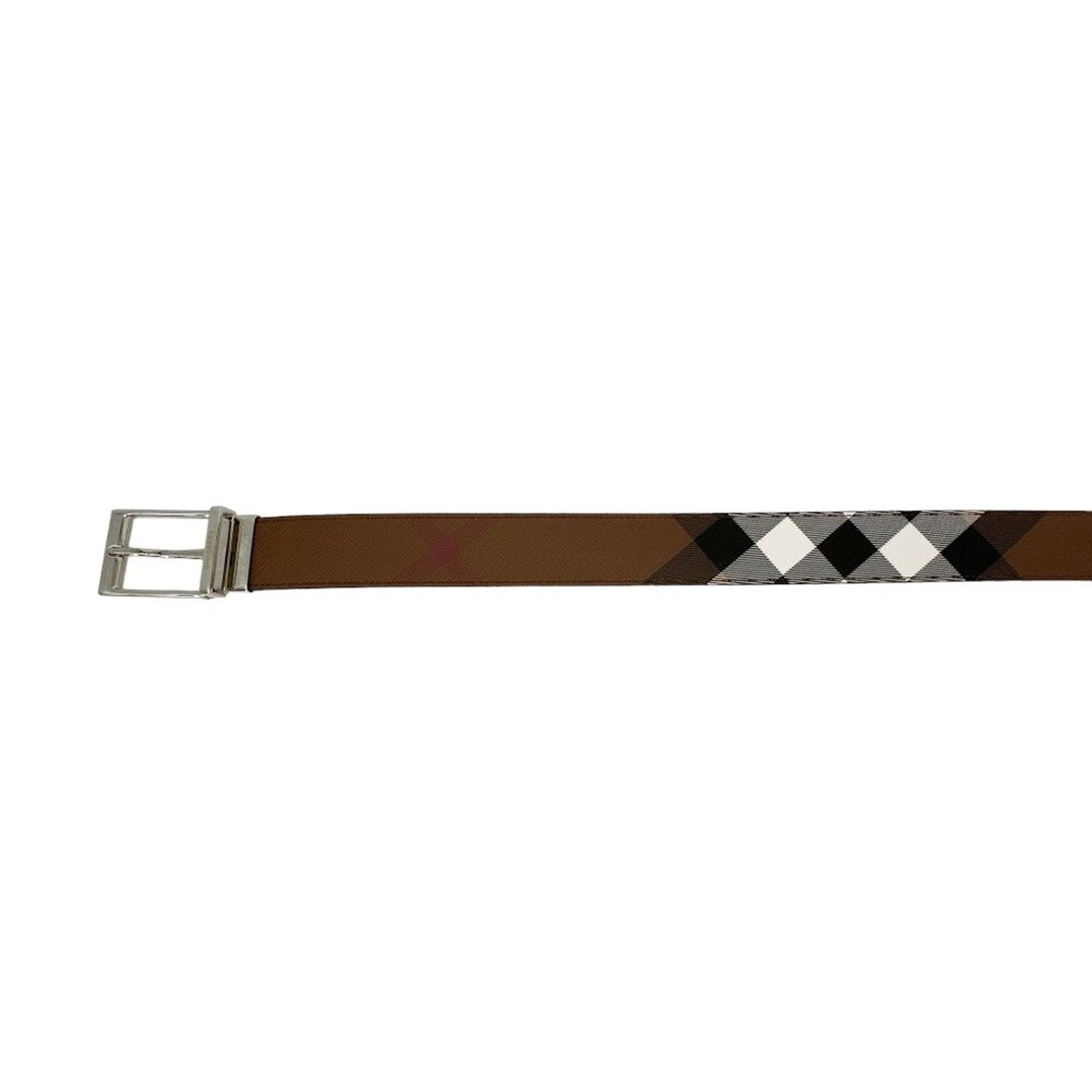BURBERRY Louis 35mm Reversible Buckle Giant Check E-Canvas Belt 85|34
