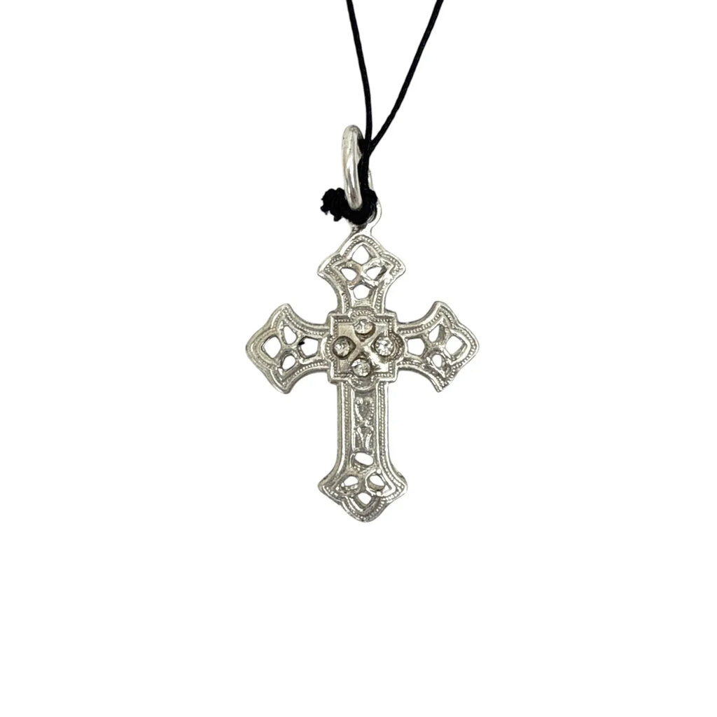 VIRGINS SAINTS & ANGELS VSA Basilica Cross Charm in Silver - flyKAMP