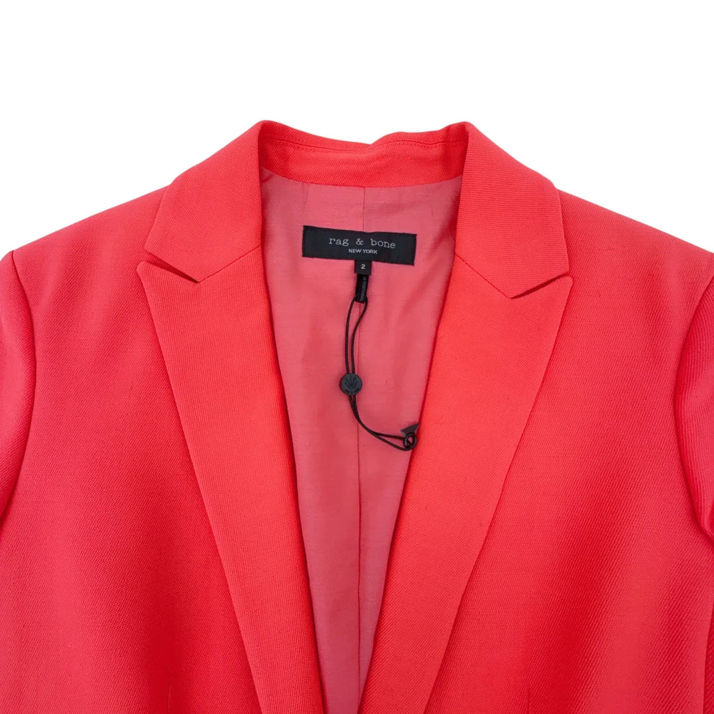 RAG & BONE Lexington Twill Blazer in Bright Pink 2 - flyKAMP