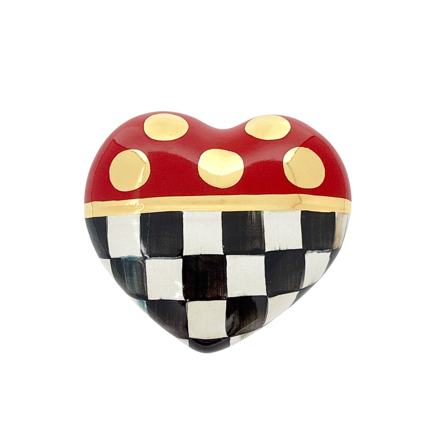 MACKENZIE-CHILDS Dotty Heart Ceramic Décor