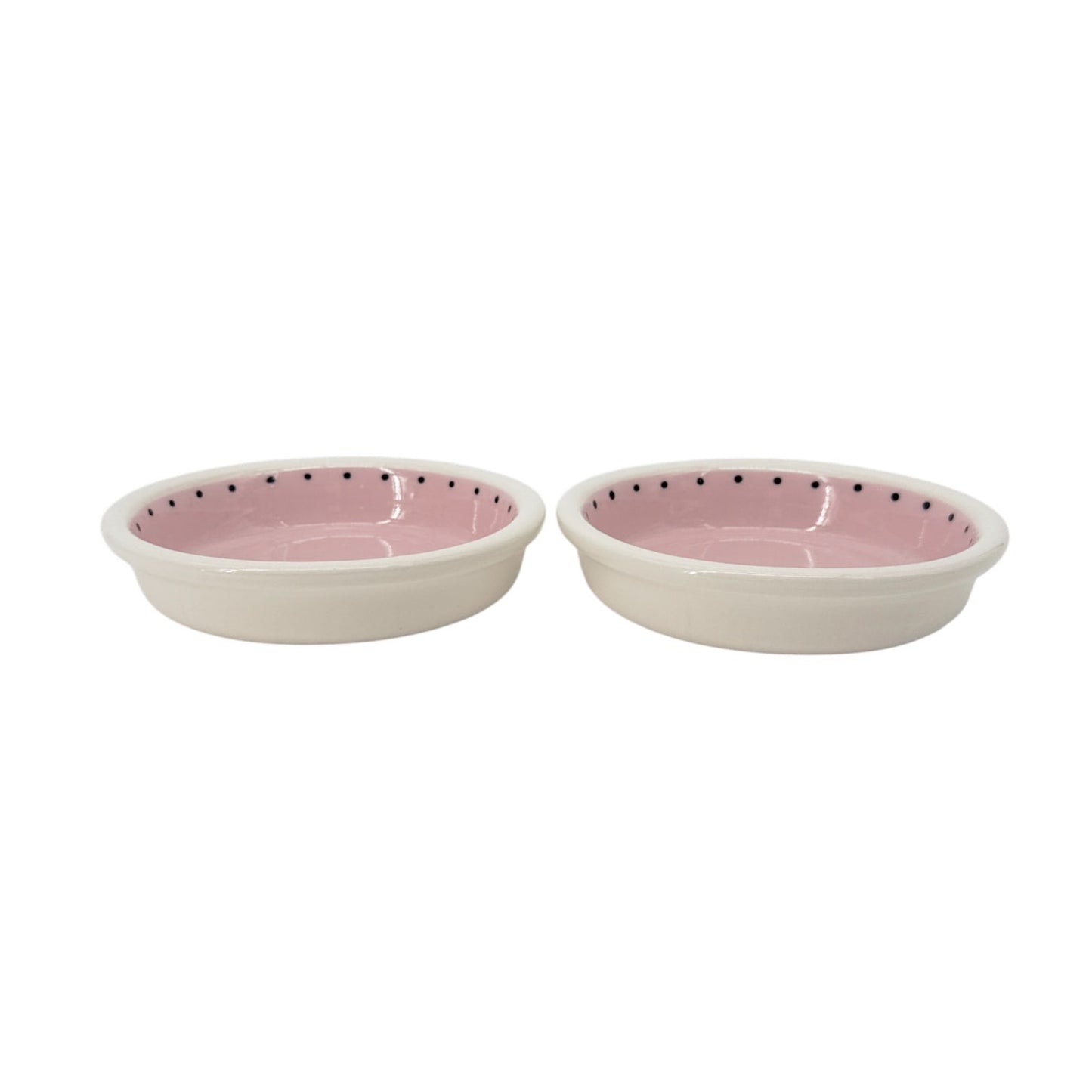PET BOWLS Ceramic Small Pink Set of 2