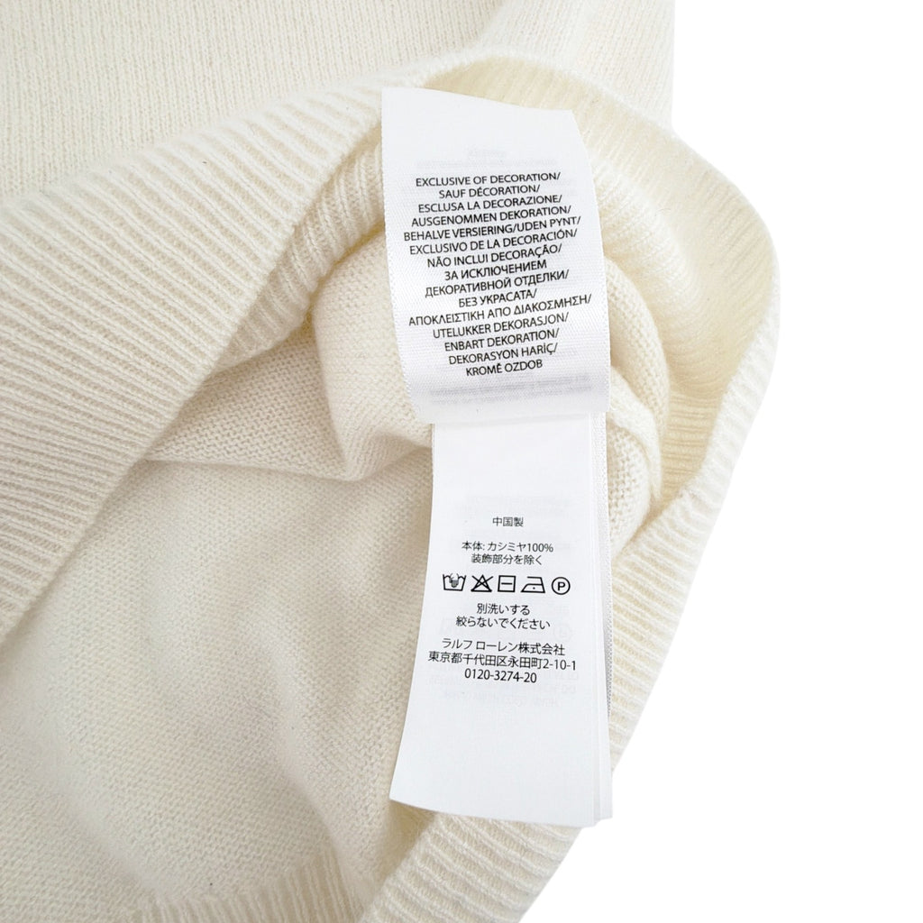 POLO RALPH LAUREN Cashmere Polo Shirt in Chic Cream in M Polo Ralph Lauren