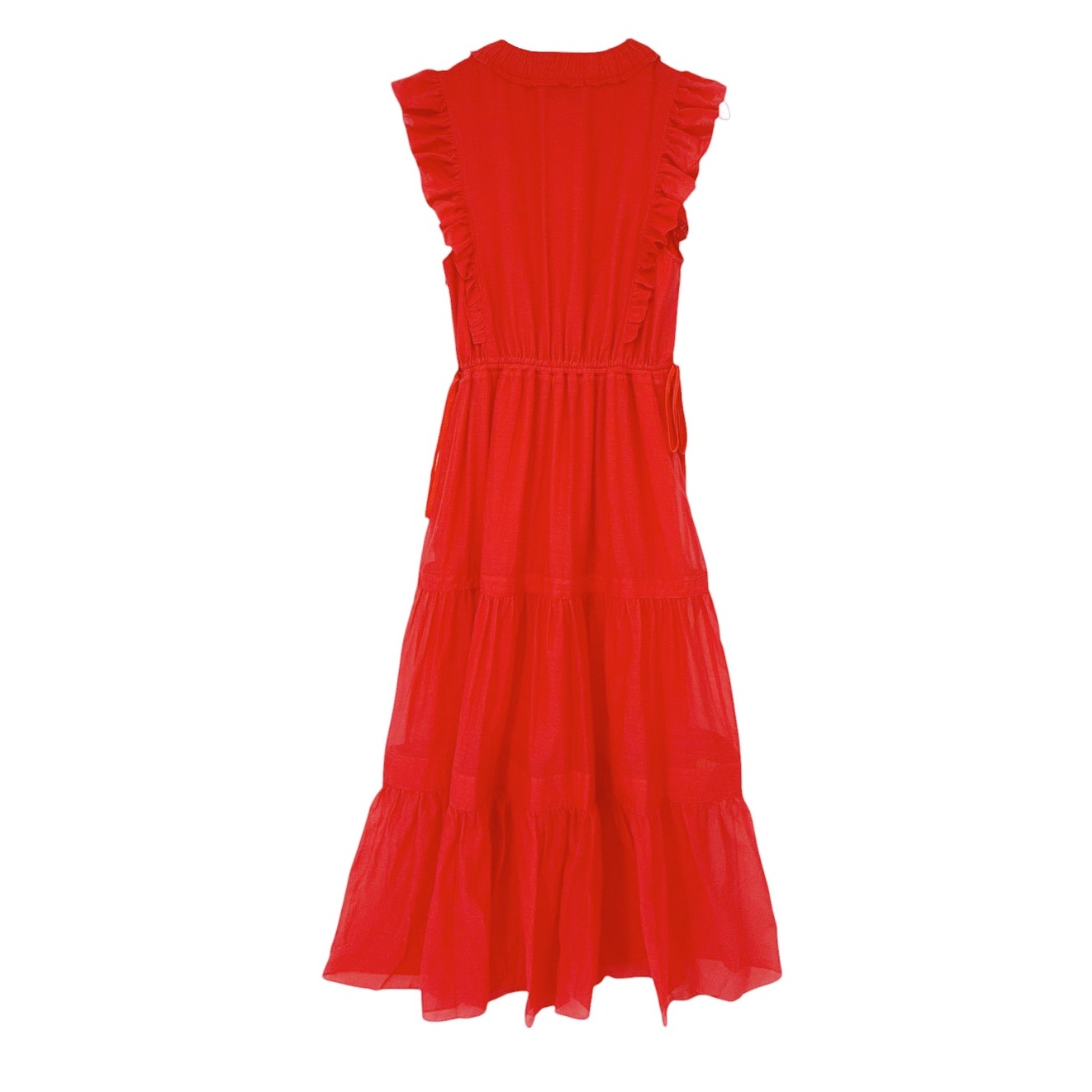 LA LIGNE Marta Dress in Deep Coral S