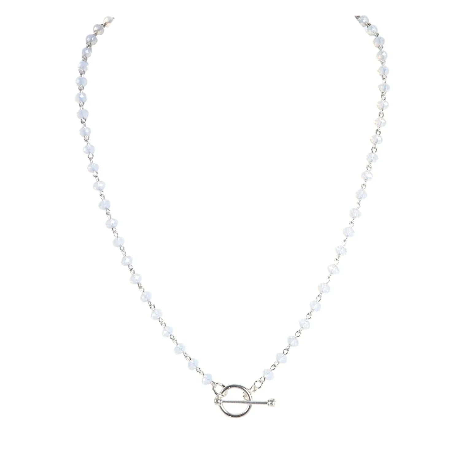 VIRGINS SAINTS & ANGELS VSA Delfina 6mm Rondelle White Opal & Silver - flyKAMP