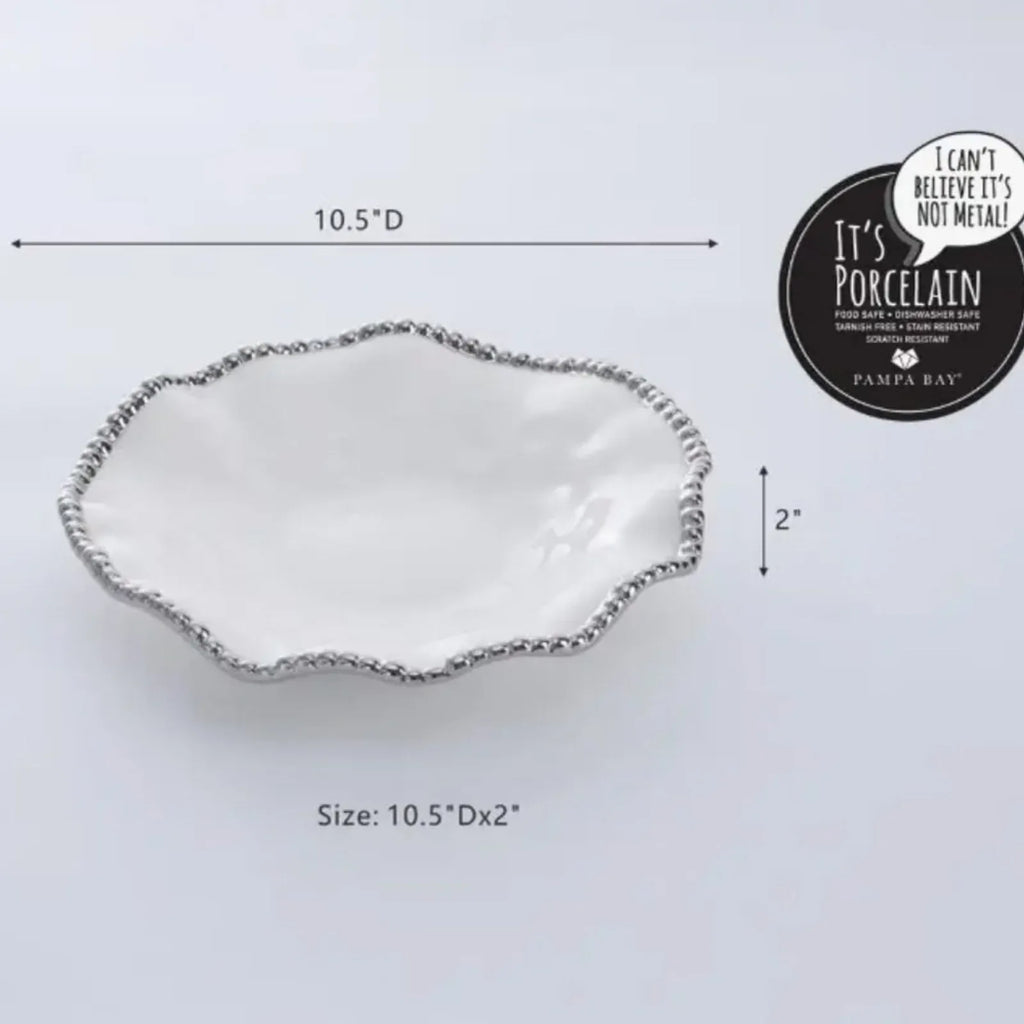 PAMPA BAY Salerno Round Serving Piece || Silver - flyKAMP