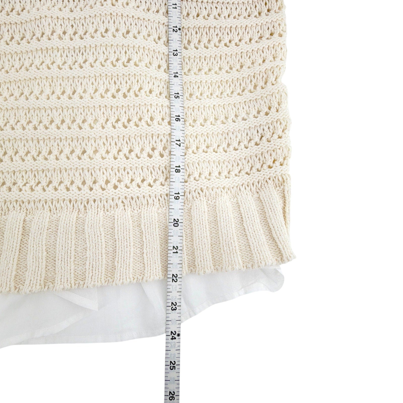 VERONICA BEARD Sade Mixed Media Tank in Ivory S Veronica Beard