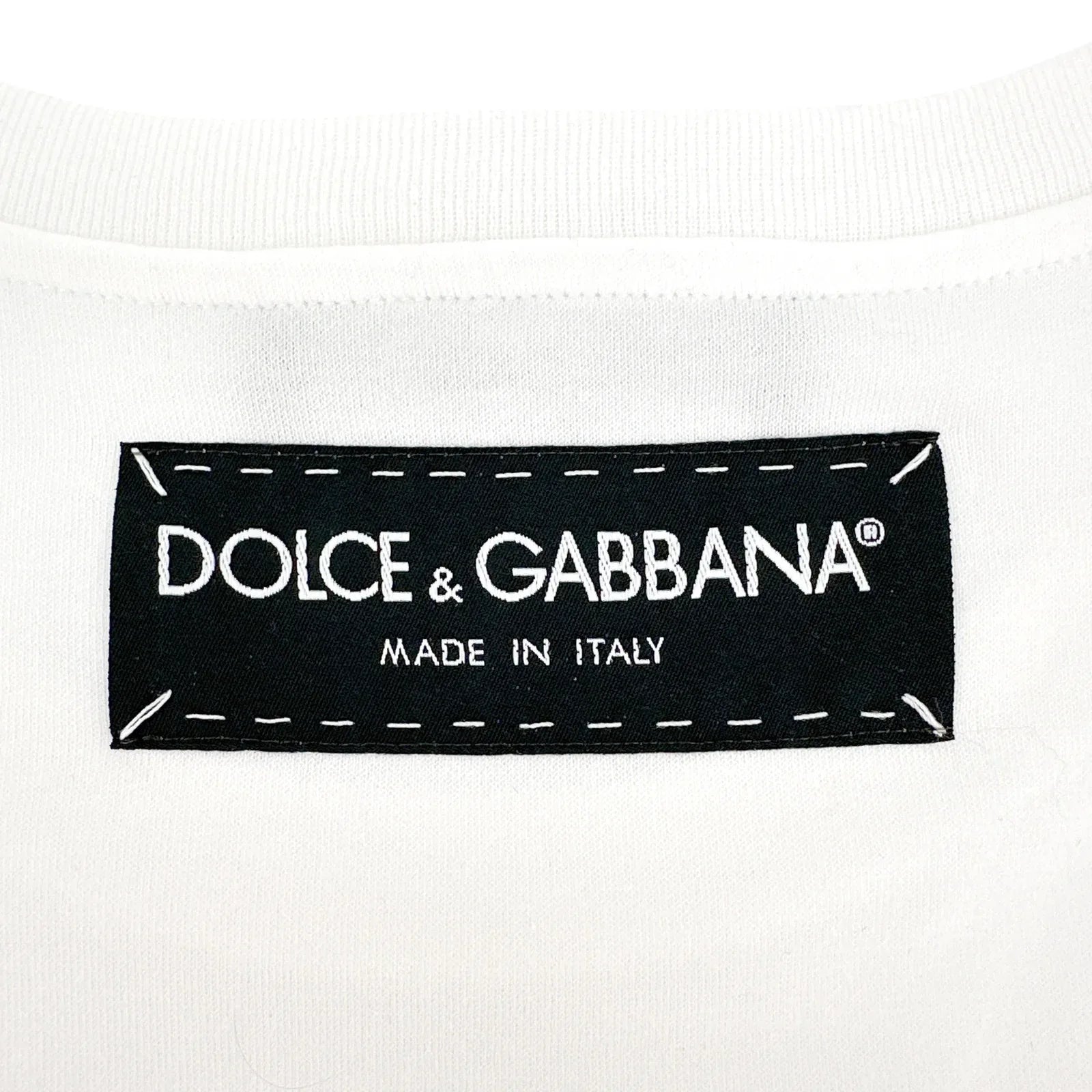 DOLCE & GABBANA White Metallic Heart T-shirt IT42 - flyKAMP