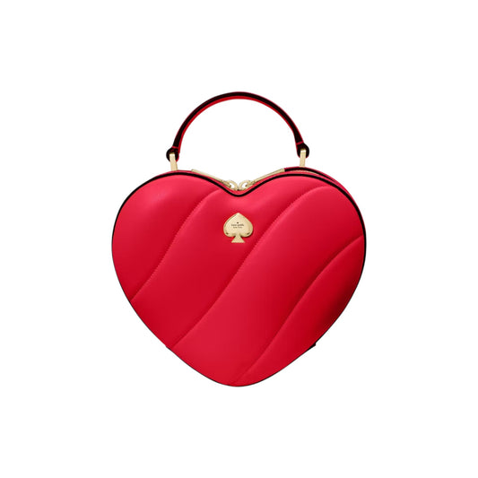 KATE SPADE New York Love Shack Quilted 3D Heart Crossbody in Ruby Red