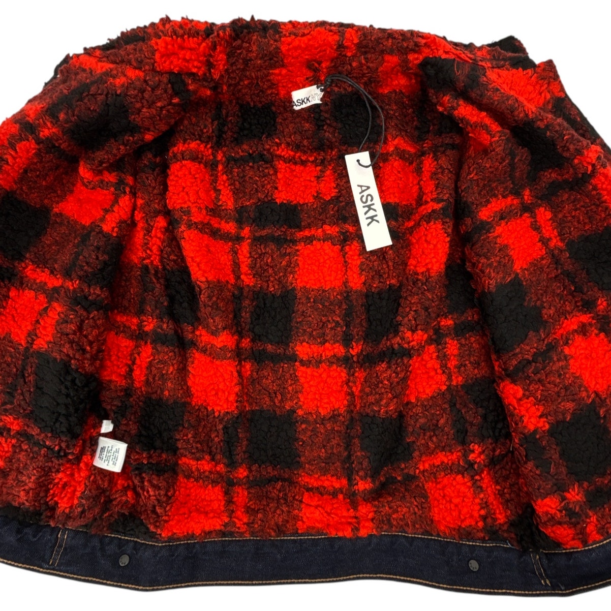 ASKK NY Nova Lined Jacket in Indigo Plaid 0|XS