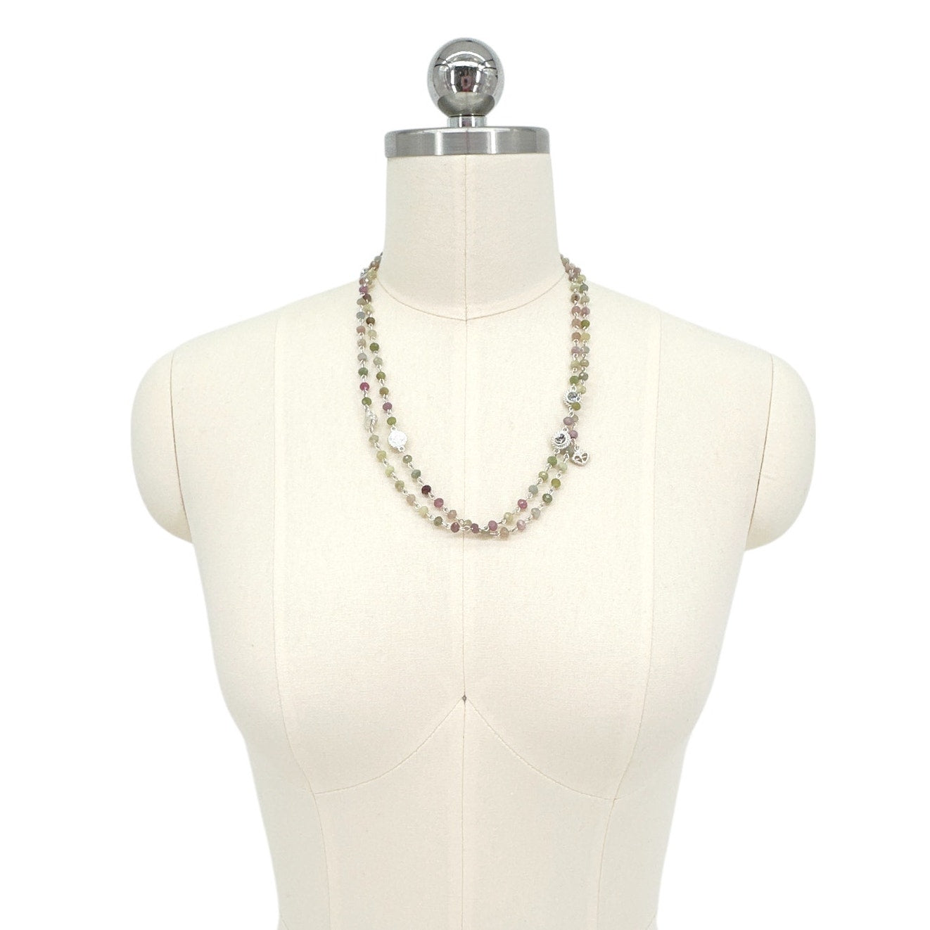 VIRGINS SAINTS & ANGELS VSA Wrap 6mm Precious Sapphire Beads in Silver