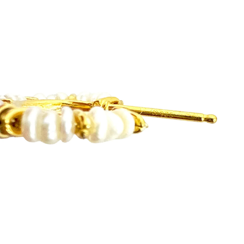 CHAN LUU Maiden Hoop Earrings in White Pearl - flyKAMP