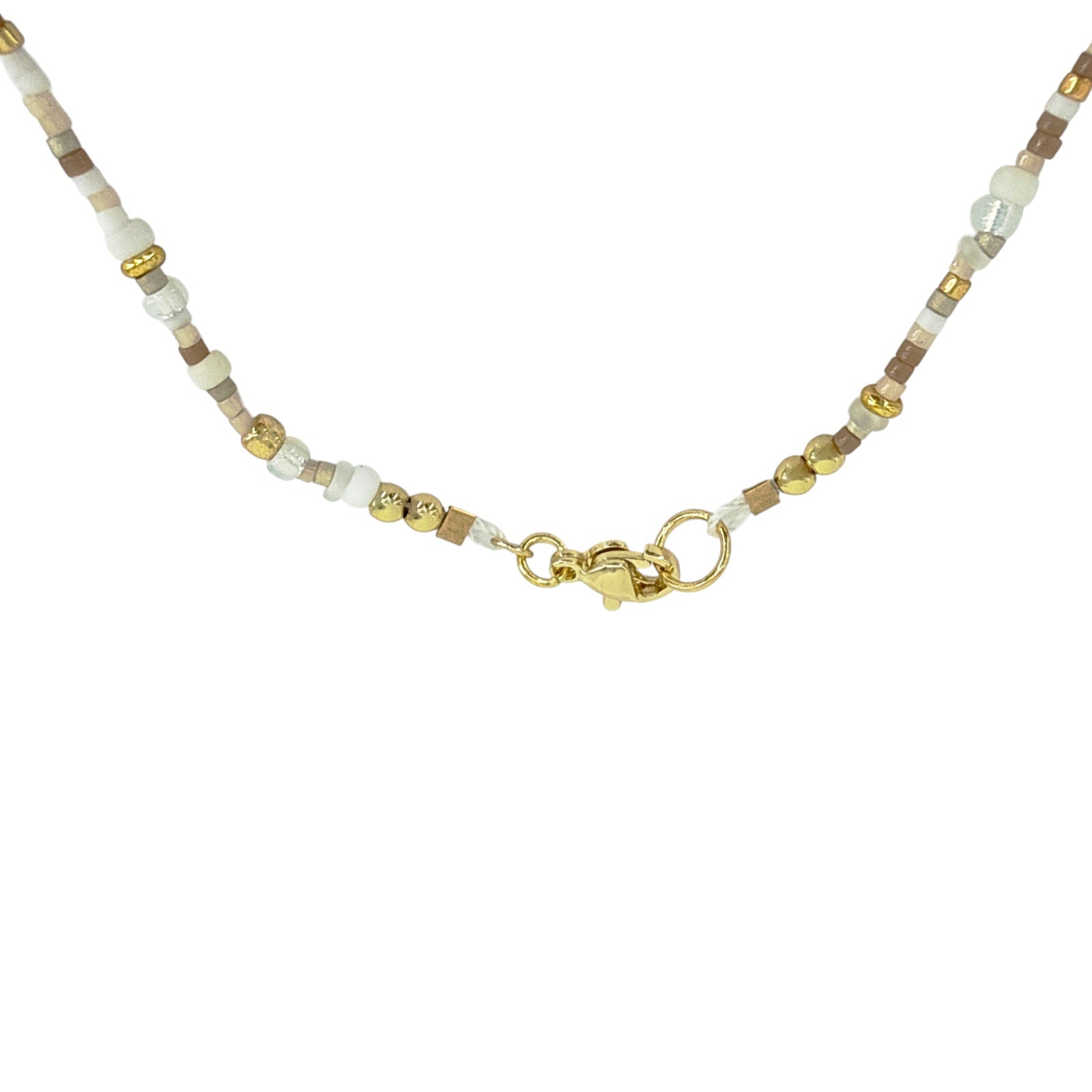 THE SILVER WREN Unity Beaded Necklace in White