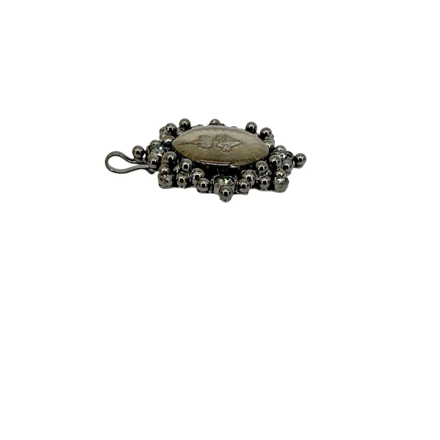 VIRGINS SAINTS & ANGELS VSA Cloister Sacred Heart Medallion Gunmetal - flyKAMP