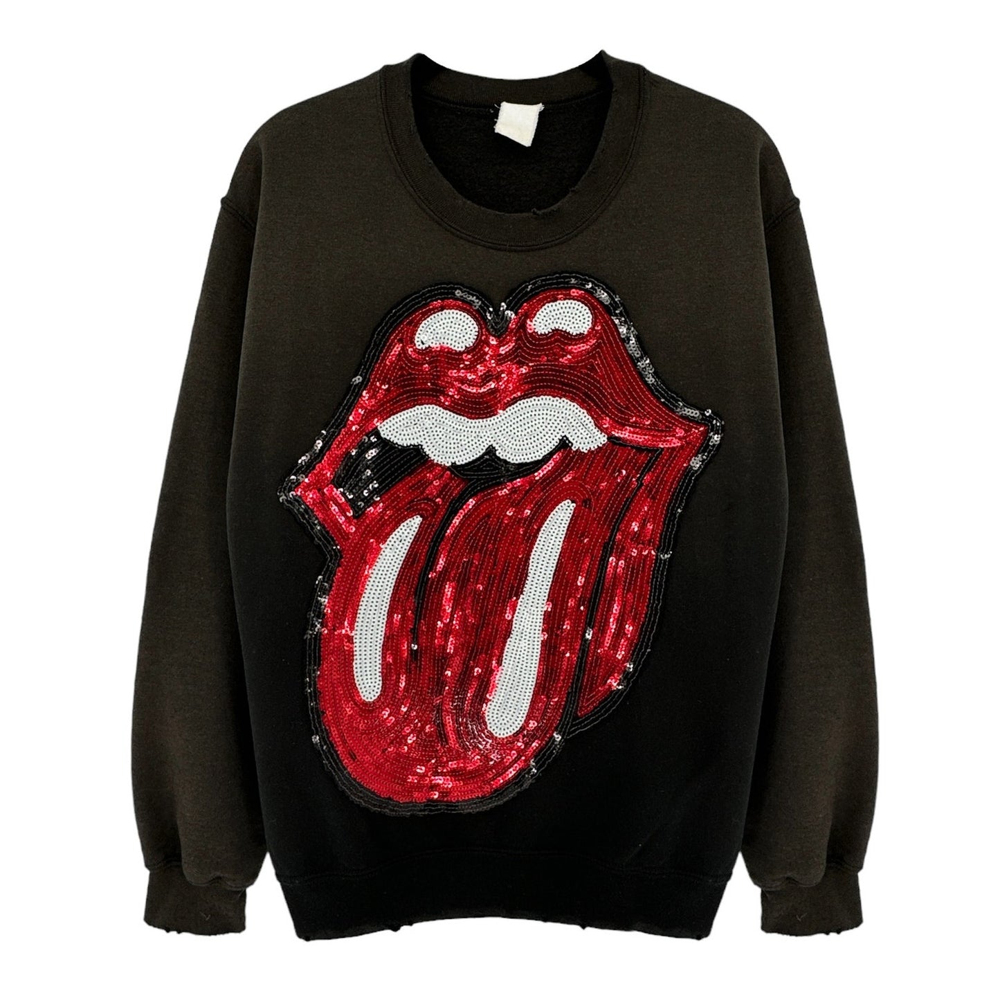 MADEWORN Rolling Stones Sequin Sweatshirt S
