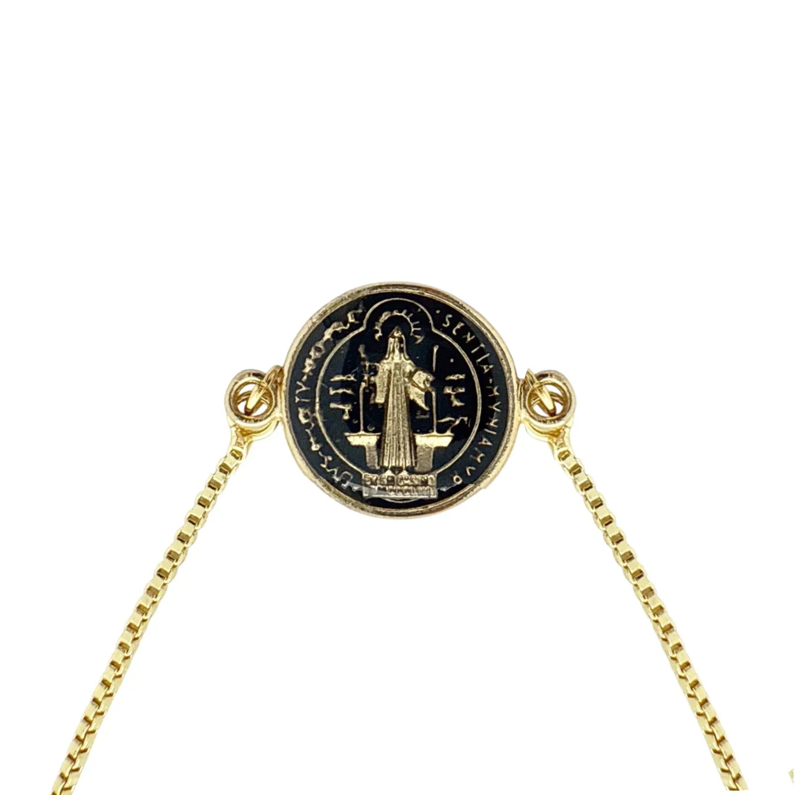 MY SAINT MY HERO Jubilee Benedictine Bracelet in Black & Gold - flyKAMP