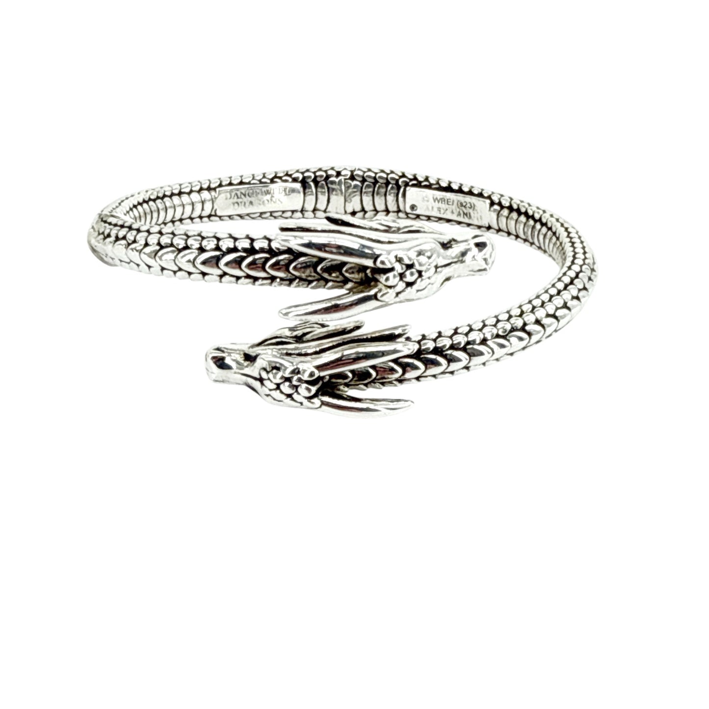 ALEX+ANI House of the Dragon™ Cuff Bracelet in Antiqued Silver