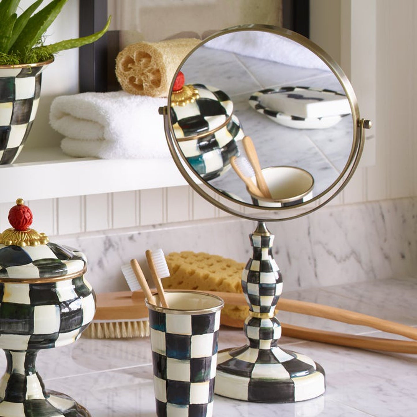 MACKENZIE-CHILDS Vanity Mirror Courtly Check