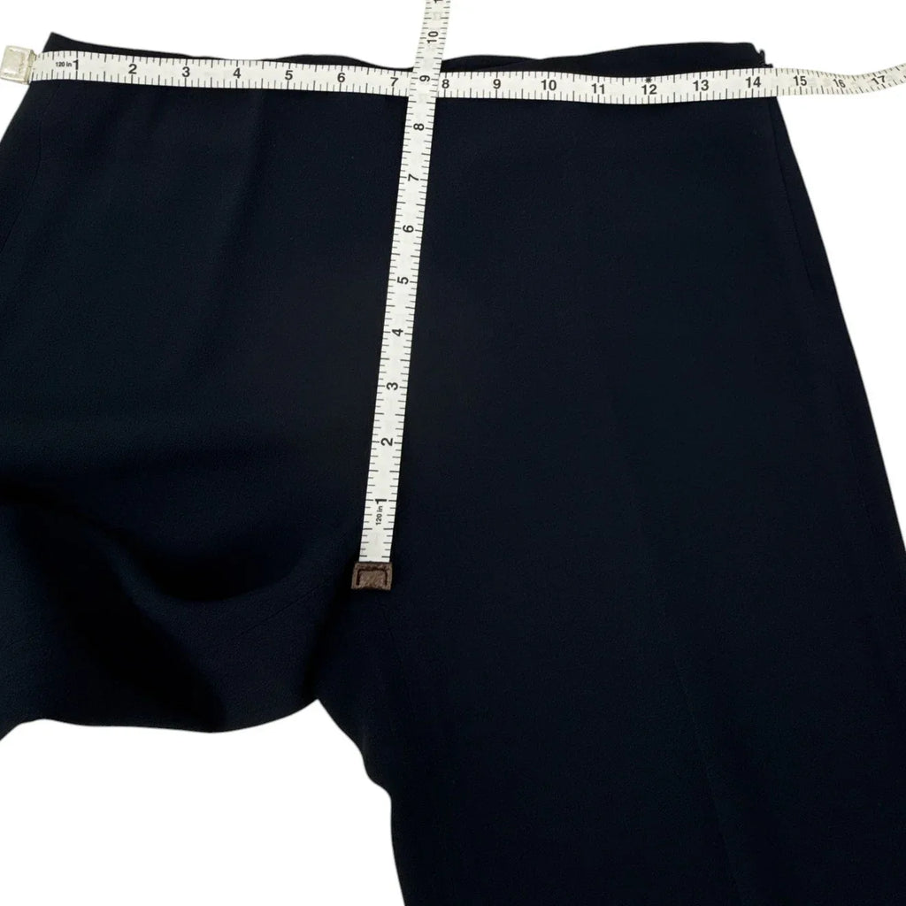 THEORY Terena B Rosina Crepe Cropped Wide Leg Pants in Navy 0 - flyKAMP