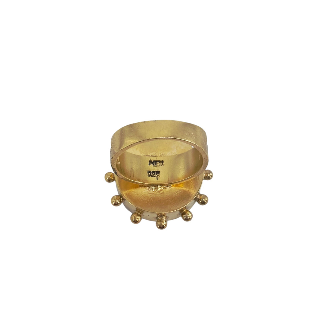 VIRGINS SAINTS & ANGELS VSA Heavenly "M" Ring in Gold 7 Virgins Saints & Angels