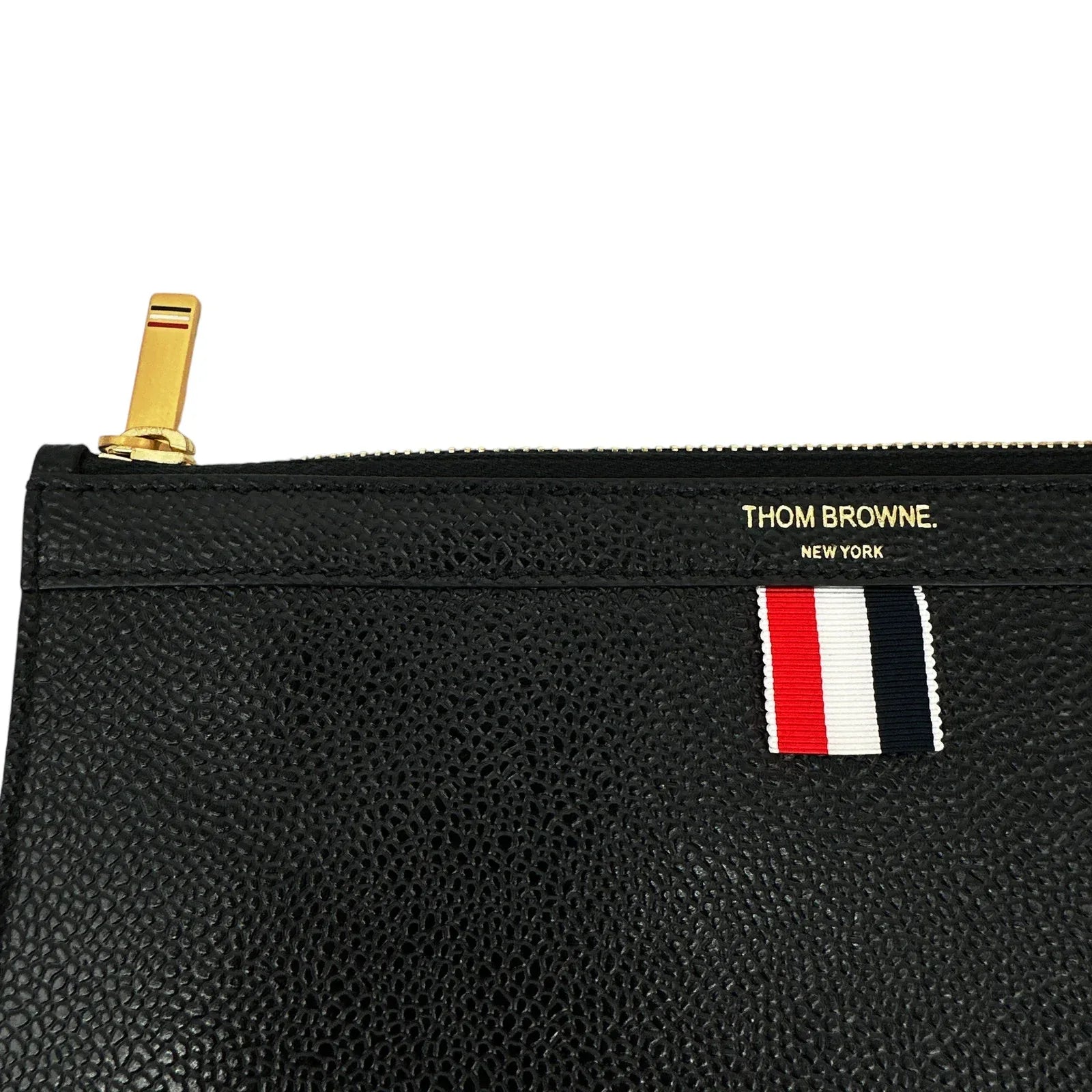 THOM BROWNE Mini Pebble Grain Gusset Folio - flyKAMP