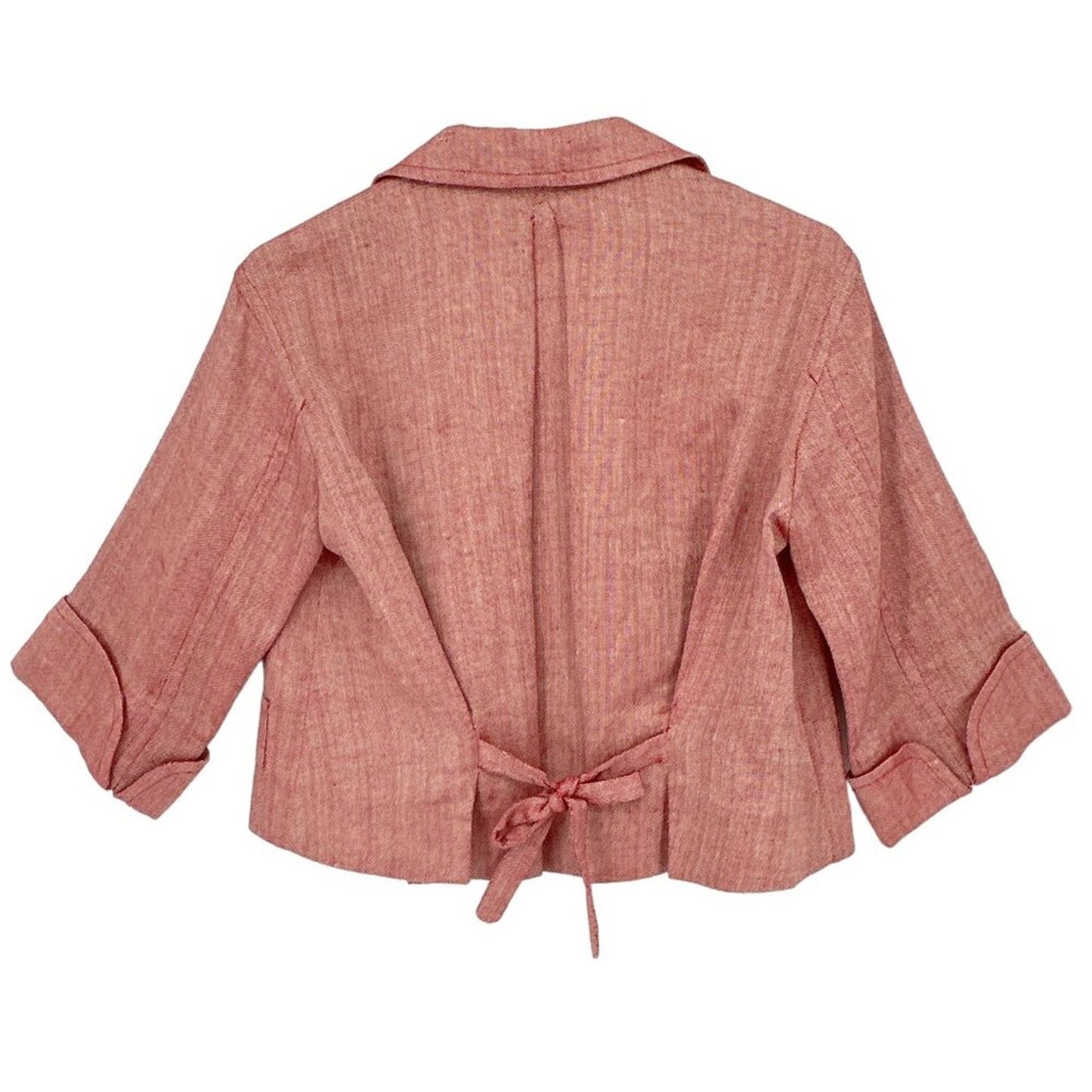 CAROLINA HERRERA Cropped Open Front Silk Blend Jacket 4