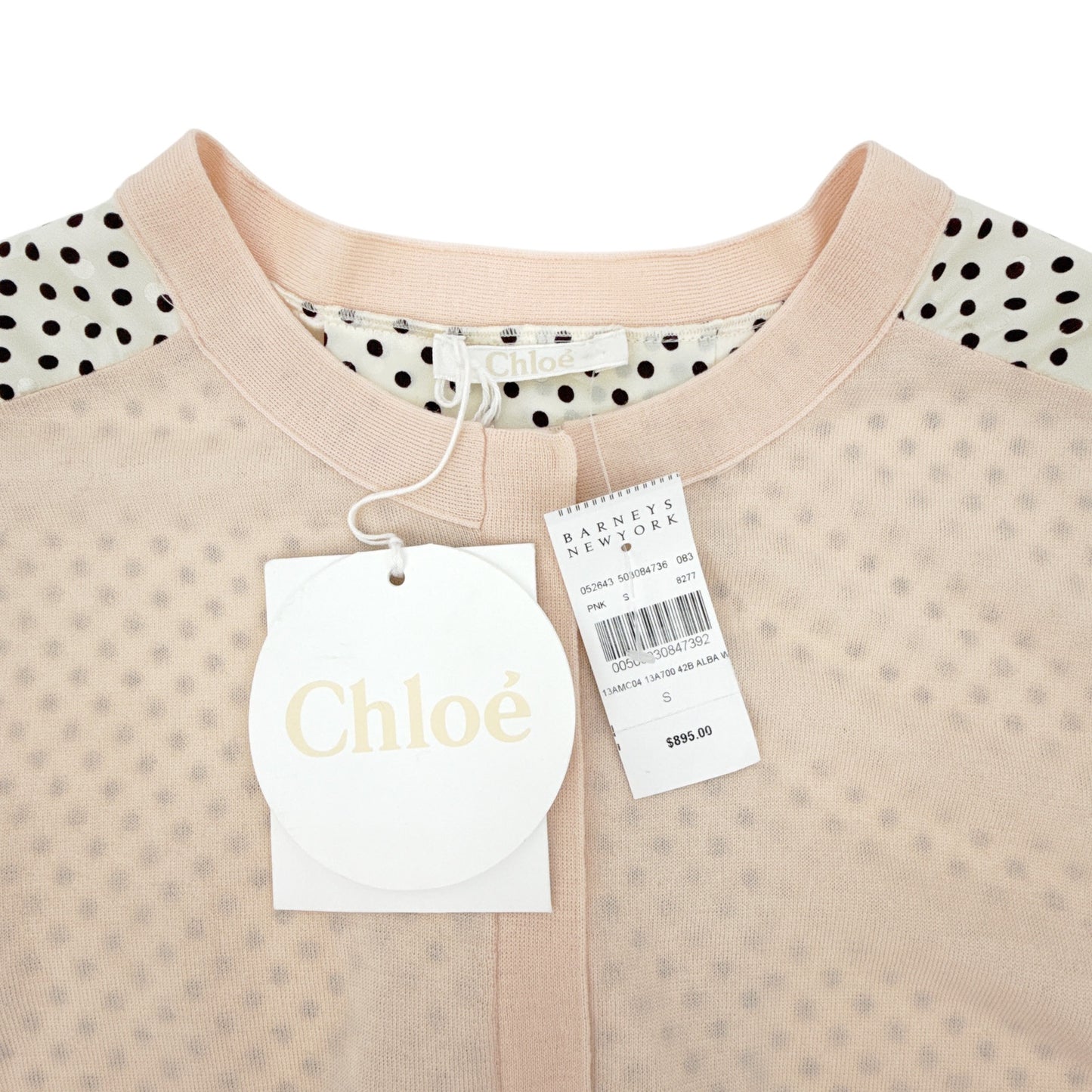 CHLOE Alba White Cardigan S