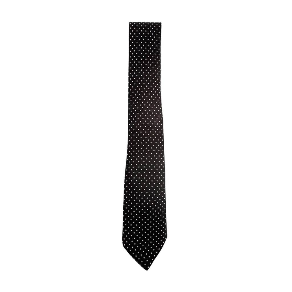 SAKS FIFTH AVENUE Silk Tie in Black & White - flyKAMP