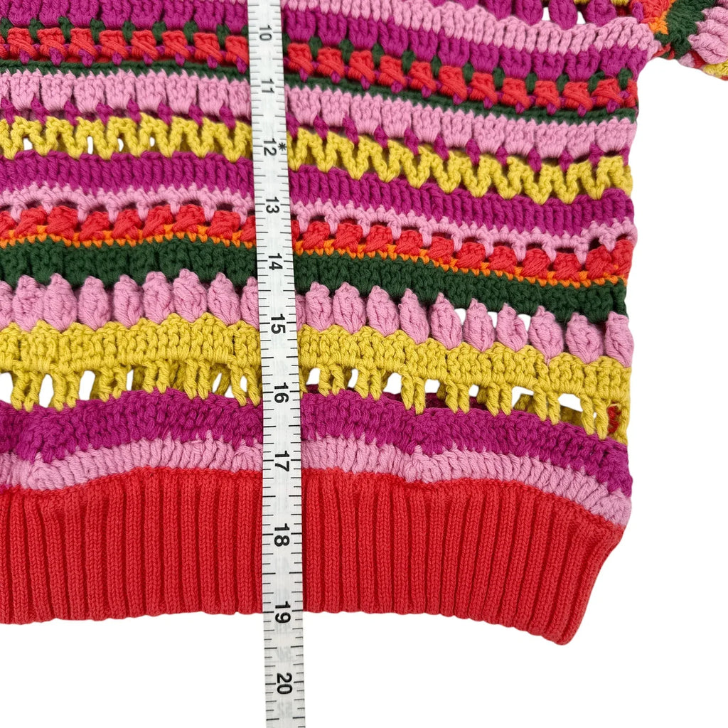 FARM RIO Fruit Dream Crochet Sweater XS - flyKAMP
