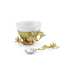 MICHAEL ARAM Cherry Blossom Porcelain Small Bowl with Spoon