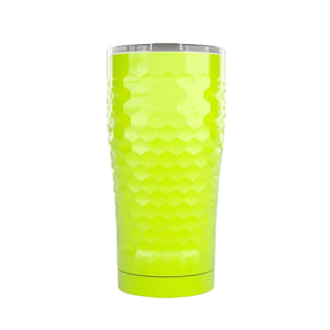 SIC Seriously Ice Cold 20 oz Tumbler in Neon Yellow Dimpled Golf