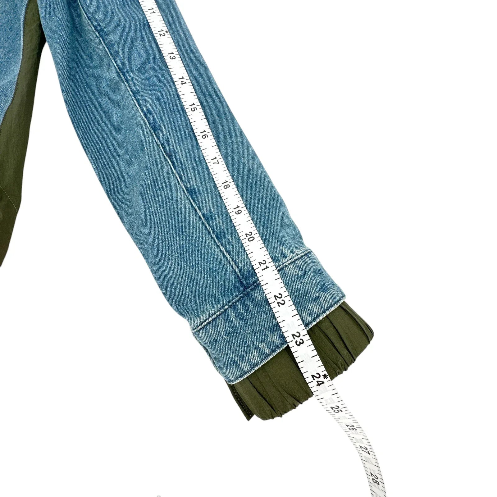 VERONICA BEARD Shani Waterfall Denim Twill Combo Jacket M - flyKAMP