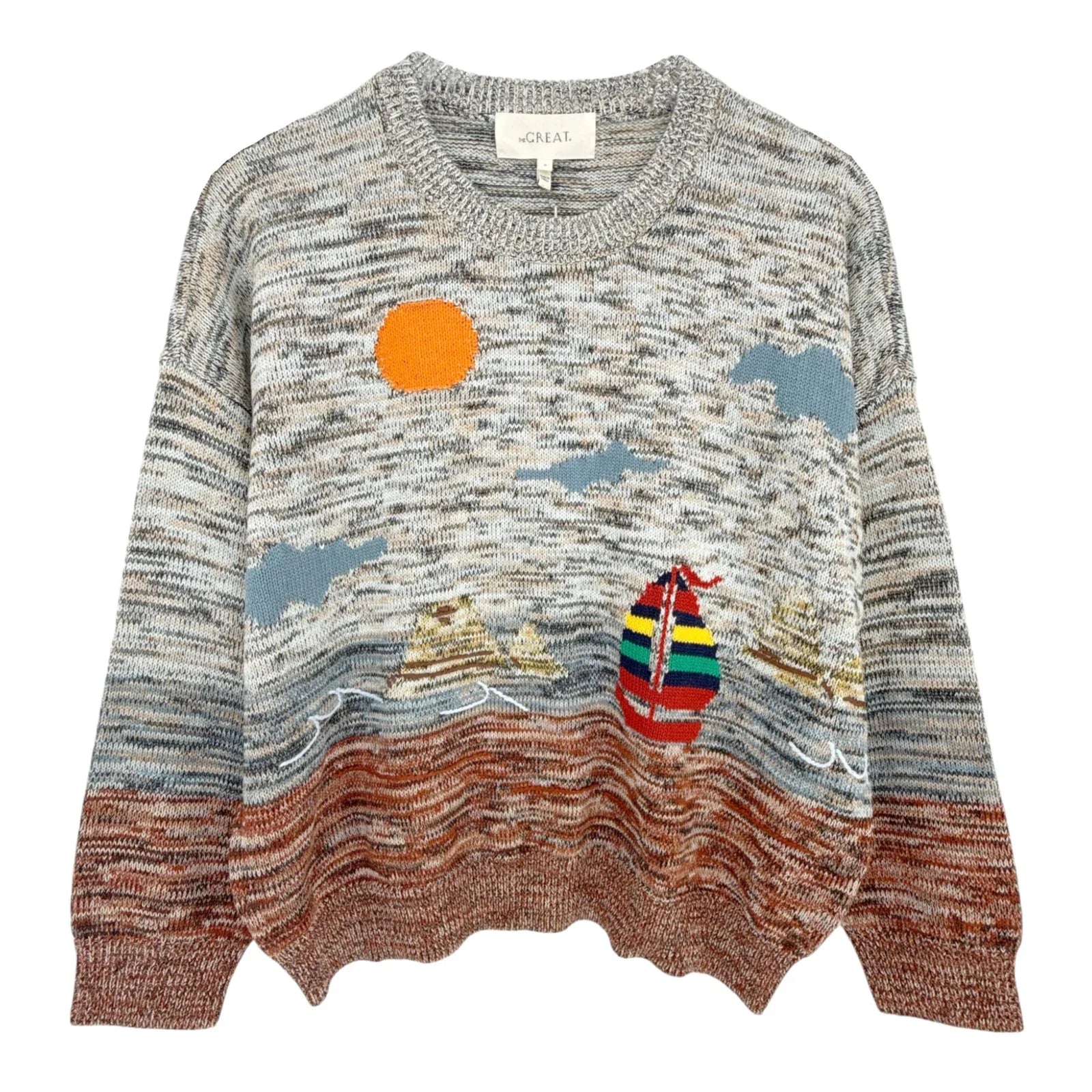 THE GREAT. The Boating Pullover. Sea Breeze Multi 0|XS - flyKAMP