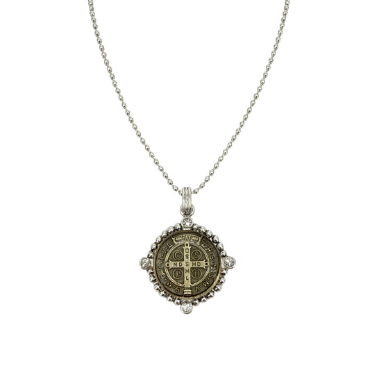VIRGINS SAINTS & ANGELS VSA Bespoke San Benito Charm Necklace in Sterling Silver